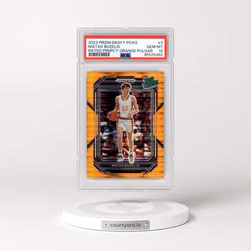 2023 Panini Prizm Draft Picks Rated Prospects #3 Matas Buzelis - Orange Pulsar (PSA 10 GEM MINT)