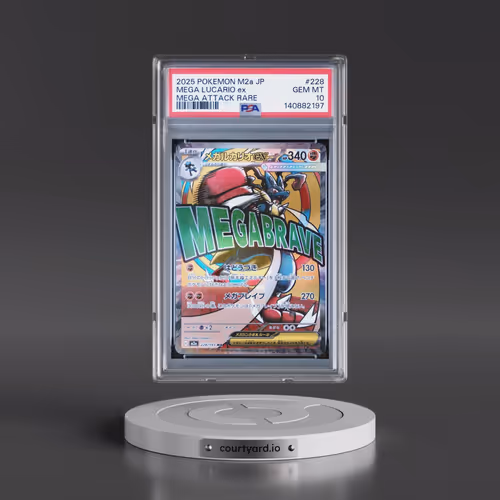 2025 Pokémon M2a-Mega Dream EX #228 Mega Lucario EX - Holo Mega Attack Rare (PSA 10 GEM MINT)