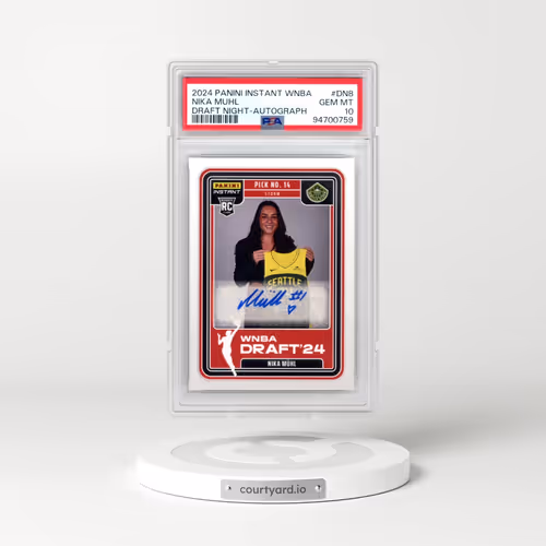 2024 Panini Instant WNBA Draft Night #DN8 Nika Muhl - Autograph (PSA 10 GEM MINT)