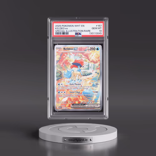 2025 Pokémon Wht EN-White Flare #167 Keldeo EX - Holo Special Illustration Rare (PSA 10 GEM MINT)