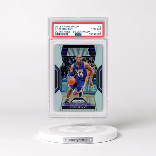 2018 Panini Prizm Dominance #6 Kobe Bryant - Silver Prizm (PSA 10 GEM MINT)