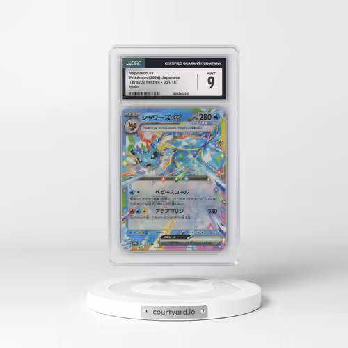 2024 Pokémon Sv8a-Terastal Fest EX #031 Vaporeon EX - Holo (CGC 9 MINT)