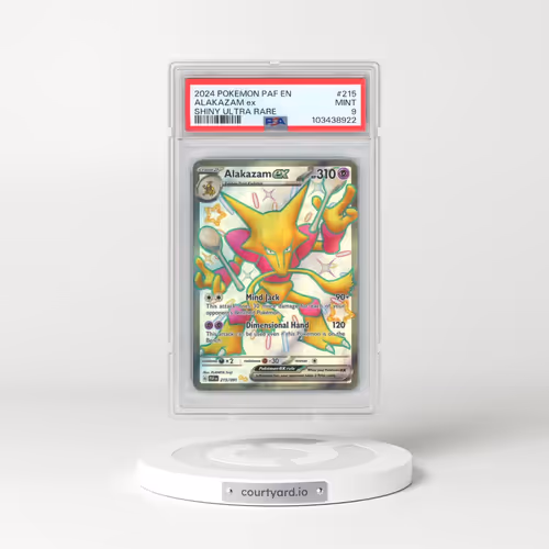 2024 Pokémon Paf EN-Paldean Fates #215 Alakazam EX - Holo Shiny Ultra Rare (PSA 9 MINT)