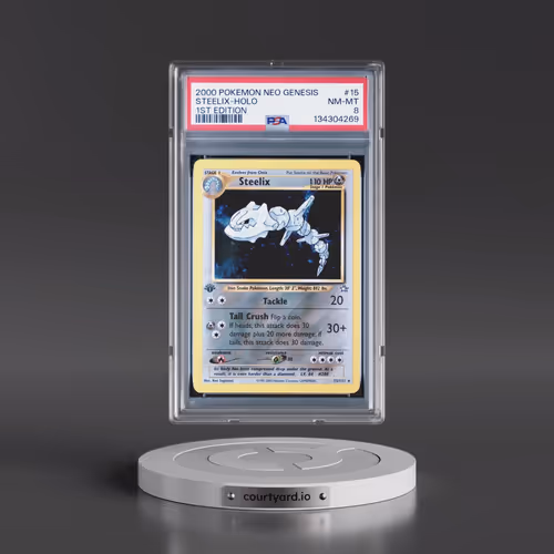 2000 Pokémon Neo Genesis #15 Steelix - 1st Edition Holo (PSA 8 NM-MT)