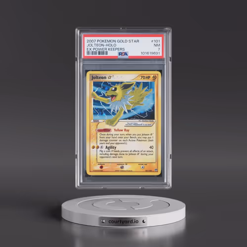 2007 Pokémon EX Power Keepers #101 Jolteon - Holo Gold Star (PSA 7 NM)