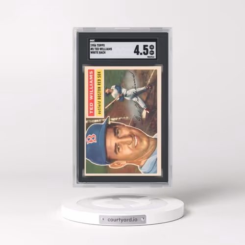 1956 Topps #5 Ted Williams - White Back (SGC 4.5 VG-EX+)