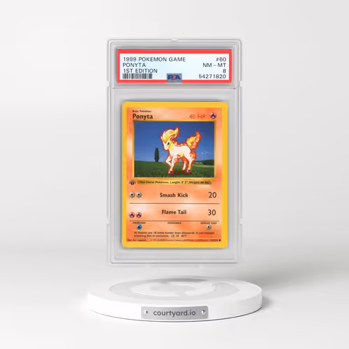 1999 Pokémon Game #60 Ponyta - 1st Edition (PSA 8 NM-MT)