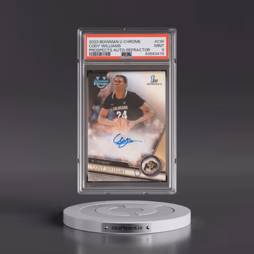 2023 Bowman University Chrome Bowman Chrome Prospects Autographs #CW Cody Williams - Refractor (PSA