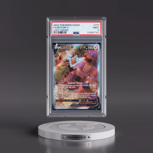 2022 Pokémon Sword & Shield Lost Origin #177 Rotom V - Holo Full Art (PSA 9 MINT)