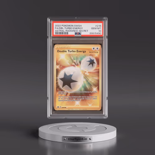 2022 Pokémon Sword & Shield Astral Radiance #216 Double Turbo Energy - Full Art Secret (PSA 10 GEM M