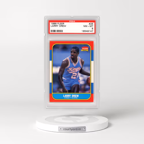 1986 Fleer #25 Larry Drew (PSA 8 NM-MT)