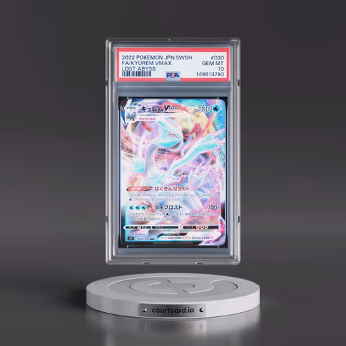 2022 Pokémon Sword & Shield Lost Abyss #030 Kyurem Vmax - Full Art (PSA 10 GEM MINT)