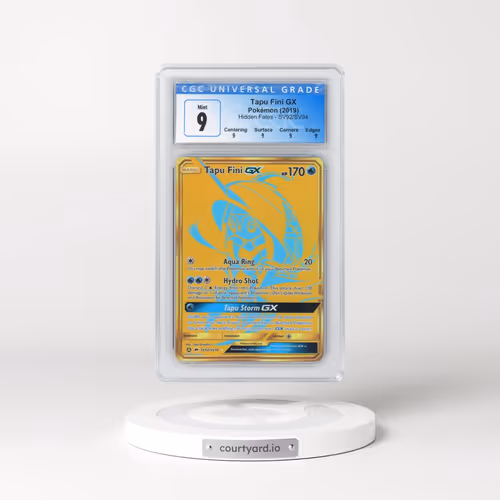 2019 Hidden Fates #SV92/SV94 Tapu Fini GX - Shiny Vault Holo (CGC 9 MINT)
