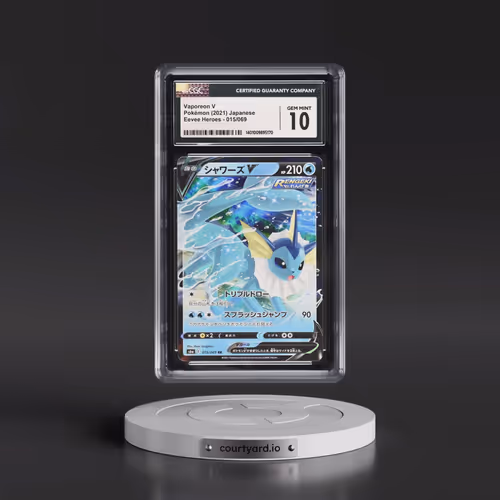 2021 Eevee Heroes #015/069 Vaporeon V - Holo (CGC 10 GEM MINT)