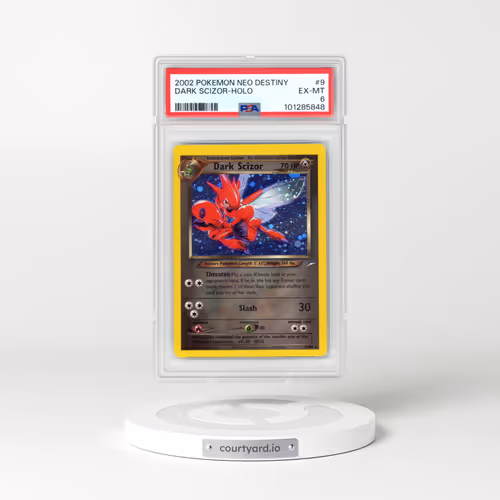 2002 Pokémon Neo Destiny #9 Dark Scizor - Holo (PSA 6 EX-MT)