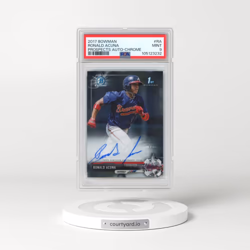 2017 Bowman Prospect Autographs #RA Ronald Acuna - Chrome (PSA 9 MINT)