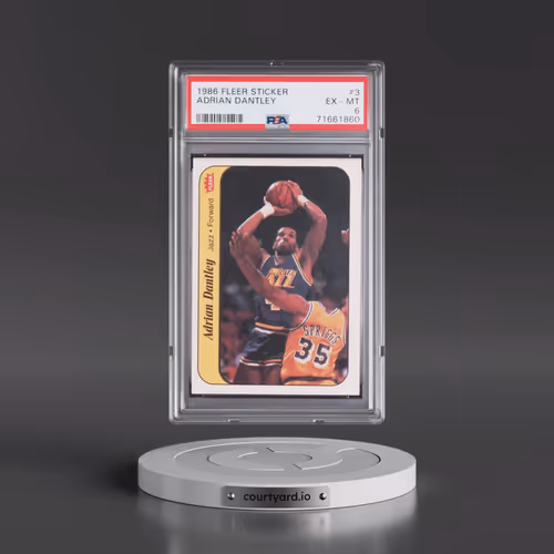 1986 Fleer Sticker #3 Adrian Dantley (PSA 6 EX-MT)