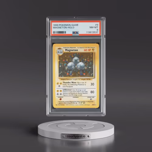 1999 Pokémon Game #9 Magneton - Holo (PSA 8 NM-MT)