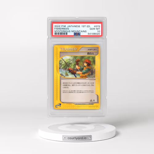 2002 Pokémon Mysterious Mountains #079 Fisherman - 1st Edition (PSA 10 GEM MINT)