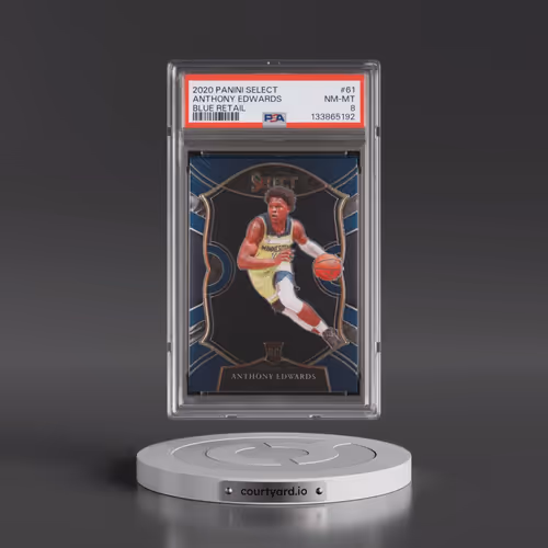 2020 Panini Select #61 Anthony Edwards - Blue Retail (PSA 8 NM-MT)