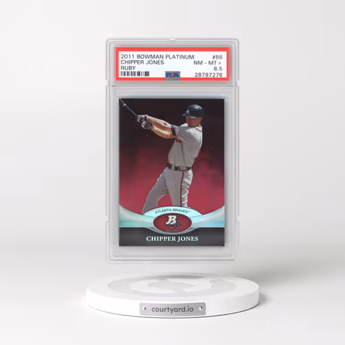 2011 Bowman Platinum #86 Chipper Jones - Ruby (PSA 8.5 NM-MT+)