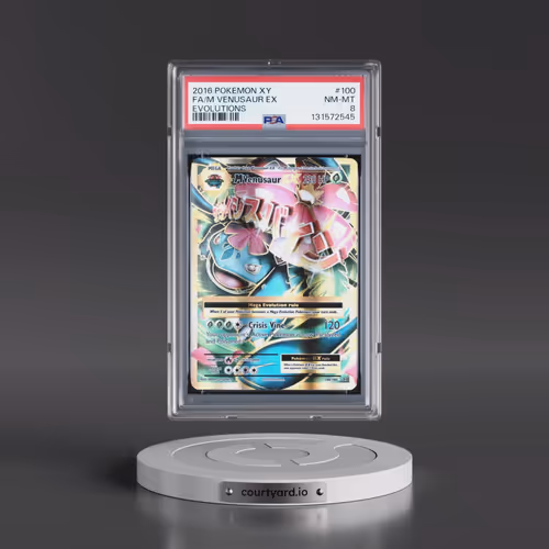 2016 Pokémon XY Evolutions #100 M Venusaur EX - Holo Full Art (PSA 8 NM-MT)