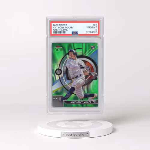 2023 Topps Finest #26 Anthony Volpe - Green Lava (PSA 10 GEM MINT)