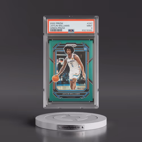 2022 Panini Prizm #247 Jaylin Williams - Green Prizm (PSA 9 MINT)