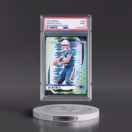 2024 Panini Prizm #354 Joe Milton III - Neon Green Pulsar (PSA 9 MINT)