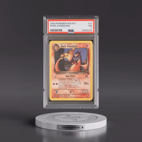 2000 Pokémon Rocket #21 Dark Charizard (PSA 7 NM)