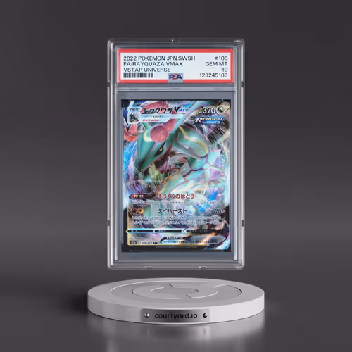 2022 Pokémon Sword & Shield Vstar Universe #108 Rayquaza Vmax - Full Art (PSA 10 GEM MINT)
