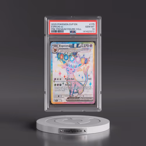 2025 Pokémon Svp EN-SV Black Star Promo #175 Espeon EX - Holo Prismatic Evolutions Premium Figure Co