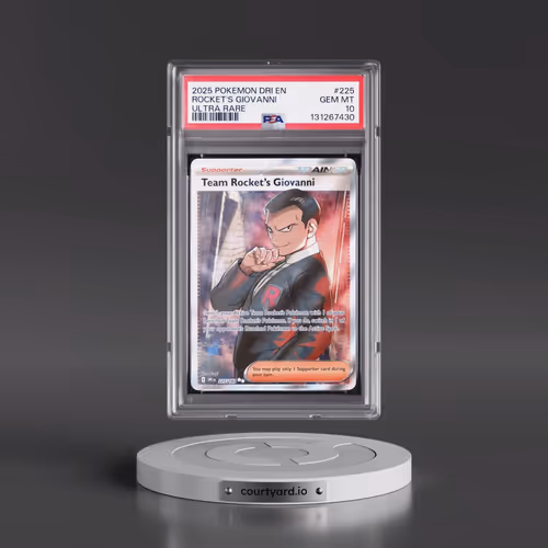 2025 Pokémon Dri EN-Destined Rivals #225 Team Rocket's Giovanni - Ultra Rare (PSA 10 GEM MINT)