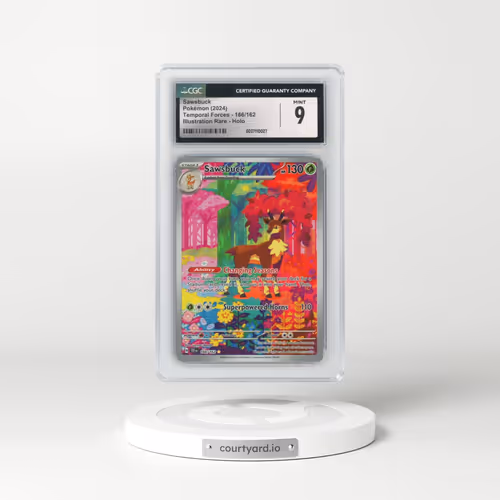 2024 Pokémon Tef EN-Temporal Forces #166 Sawsbuck - Illustration Rare (CGC 9 MINT)