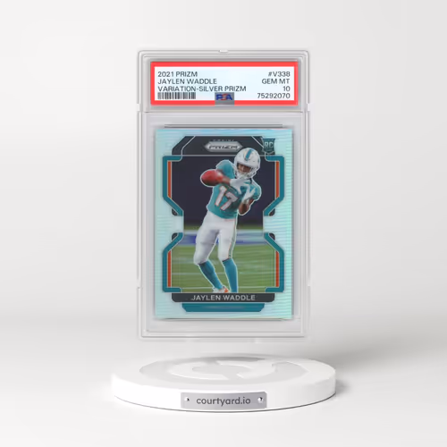 2021 Panini Prizm #V338 Jaylen Waddle - Variation-Silver Prizm (PSA 10 GEM MINT)