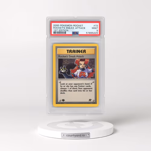 2000 Pokémon Rocket #72 Rocket's Sneak Attack - 1st Edition (PSA 9 MINT)