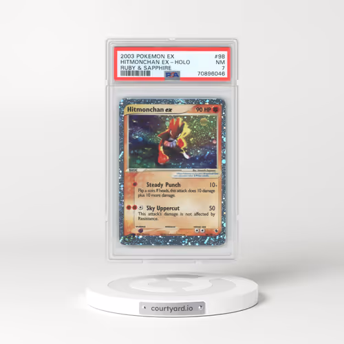 2003 Pokémon EX Ruby & Sapphire #98 Hitmonchan EX - Holo Holo (PSA 7 NM)
