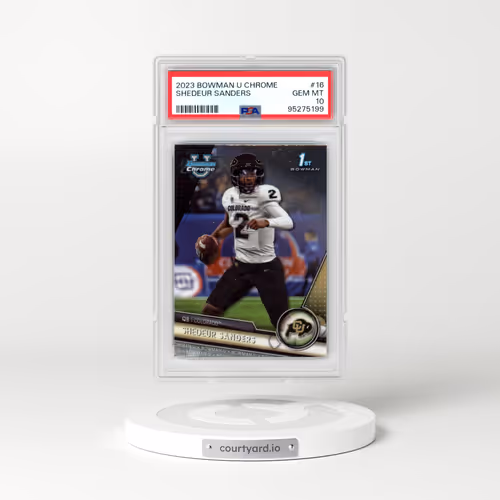2023 Bowman University Chrome #16 Shedeur Sanders (PSA 10 GEM MINT)