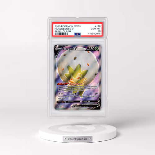 2020 Pokémon Sword & Shield Rebel Clash #176 Eldegoss V - Holo Full Art (PSA 10 GEM MINT)