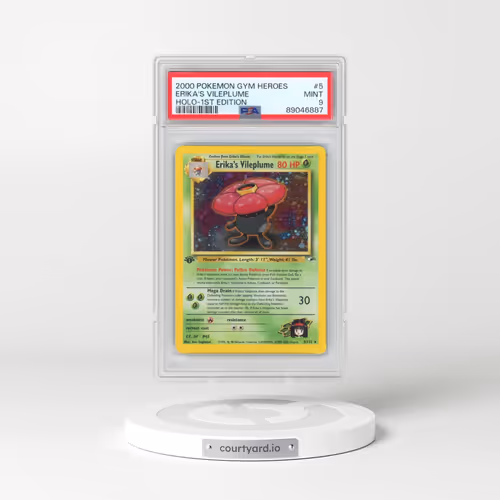 2000 Pokémon Gym Heroes #5 Erika's Vileplume - 1st Edition Holo (PSA 9 MINT)