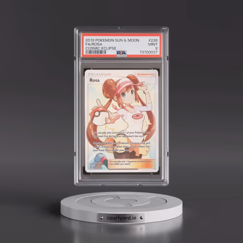 2019 Pokémon Sun & Moon Cosmic Eclipse #236 Rosa - Full Art (PSA 9 MINT)