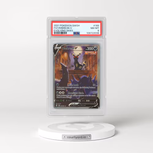 2021 Pokémon Sword & Shield Evolving Skies #189 Umbreon V - Holo Full Art (PSA 8 NM-MT)