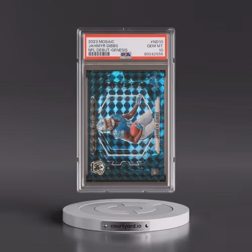2023 Panini Mosaic NFL Debut #ND10 Jahmyr Gibbs - Genesis (PSA 10 GEM MINT)