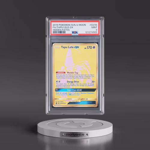 2019 Pokémon Sun & Moon Hidden Fates #SV94 Tapu Lele GX - Holo Full Art (PSA 9 MINT)