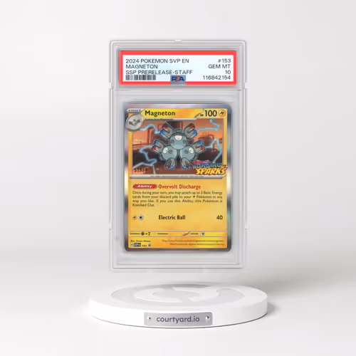 2024 Pokémon Svp EN-SV Black Star Promo #153 Magneton - Surging Sparks Prerelease-Staff (PSA 10 GEM