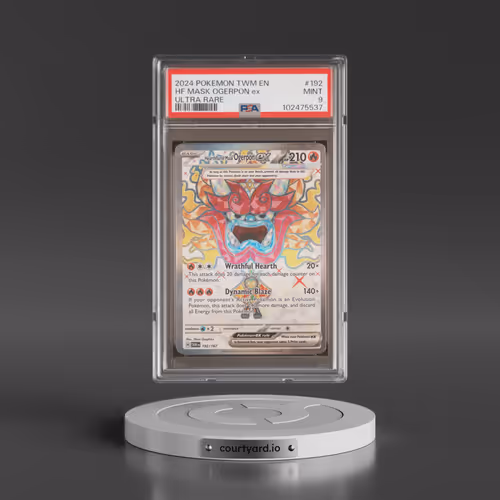 2024 Pokémon Twm EN-Twilight Masquerade #192 Hearthflame Mask Ogerpon EX - Holo Ultra Rare (PSA 9 MINT)