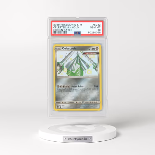 2019 Pokémon Sun & Moon Hidden Fates #SV32 Celesteela - Holo (PSA 10 GEM MINT)
