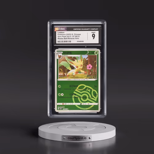 2025 Gem Pack Volume 2 - CBB2C - Simplified #07 09/15 Leafeon - Reverse Holo Master Ball (CGC 9 MINT