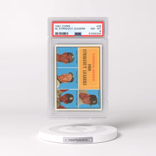 1961 Topps #49 NL Strikeout Leaders (PSA 8 NM-MT)