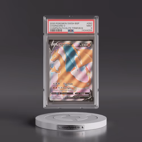 2020 Pokémon Swsh Black Star Promo #050 Charizard V - Holo Champion's Path Elite Trainer Box (PSA 9